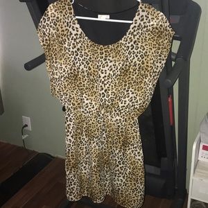 A line leopard dress